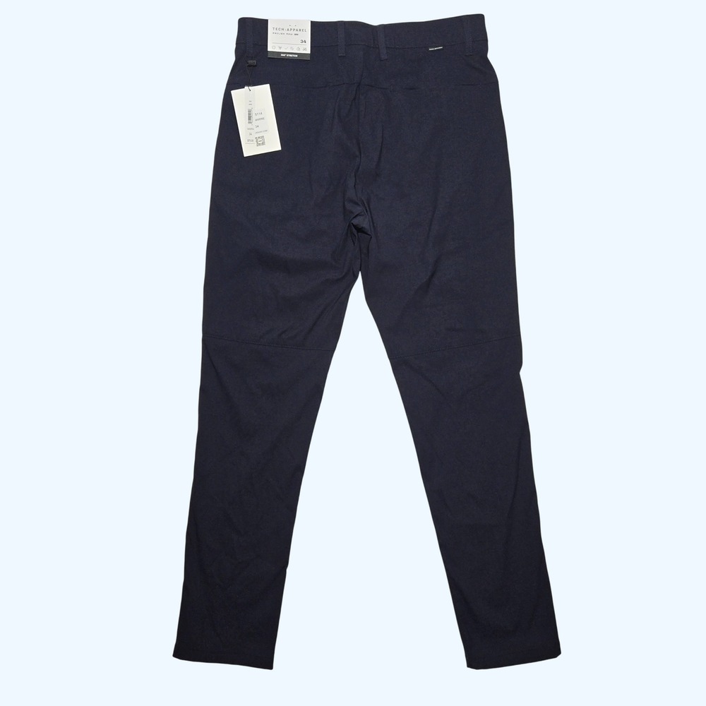 NEW Projek Raw Tech Apparel Mens 34 Navy Marine Dri:Flex Stretch Pants TAS25114 - Picture 5 of 10